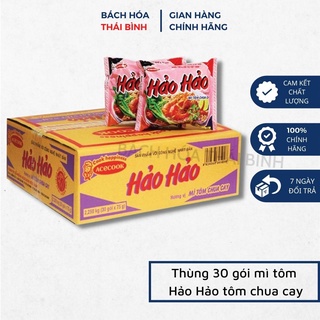 THÙNG MÌ TÔM CHUA CAY HẢO HẢO 30 GÓI x75g