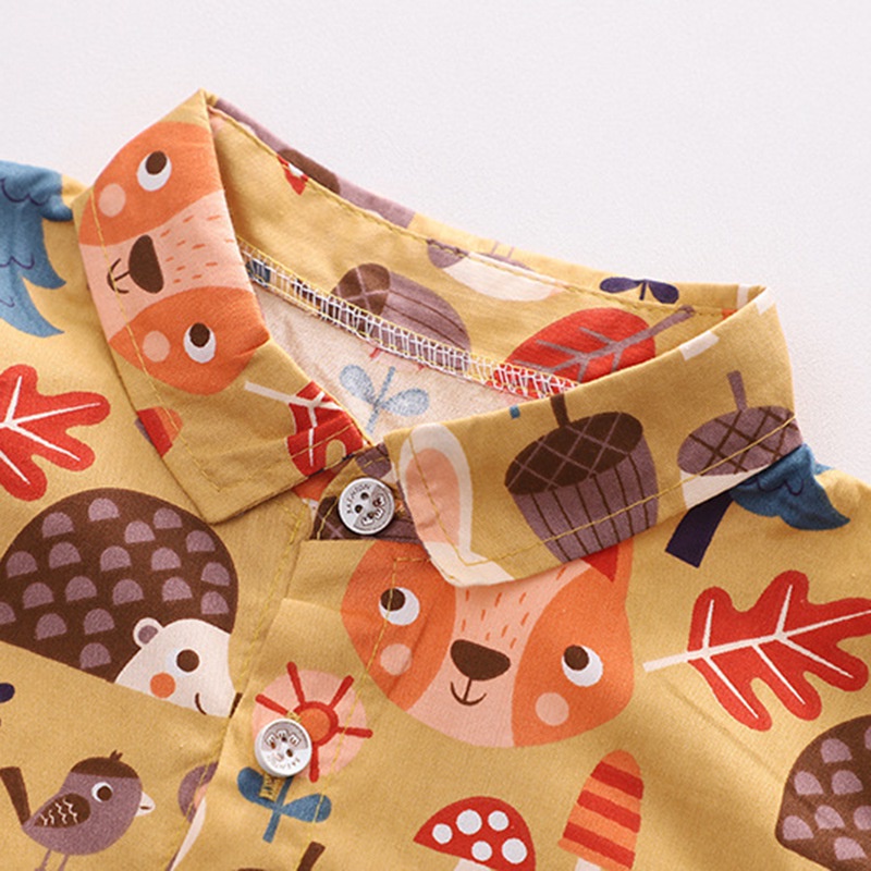 Set áo sơ mi tay dài phối quần jeans thời trang cho bé trai