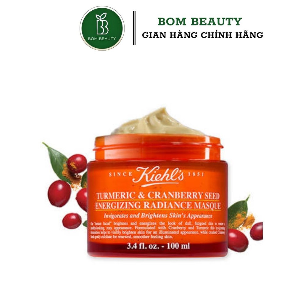 Mặt Nạ Nghệ Kiehl's Tumeric &amp; Cranberry Seed Energizing Randiance Masque