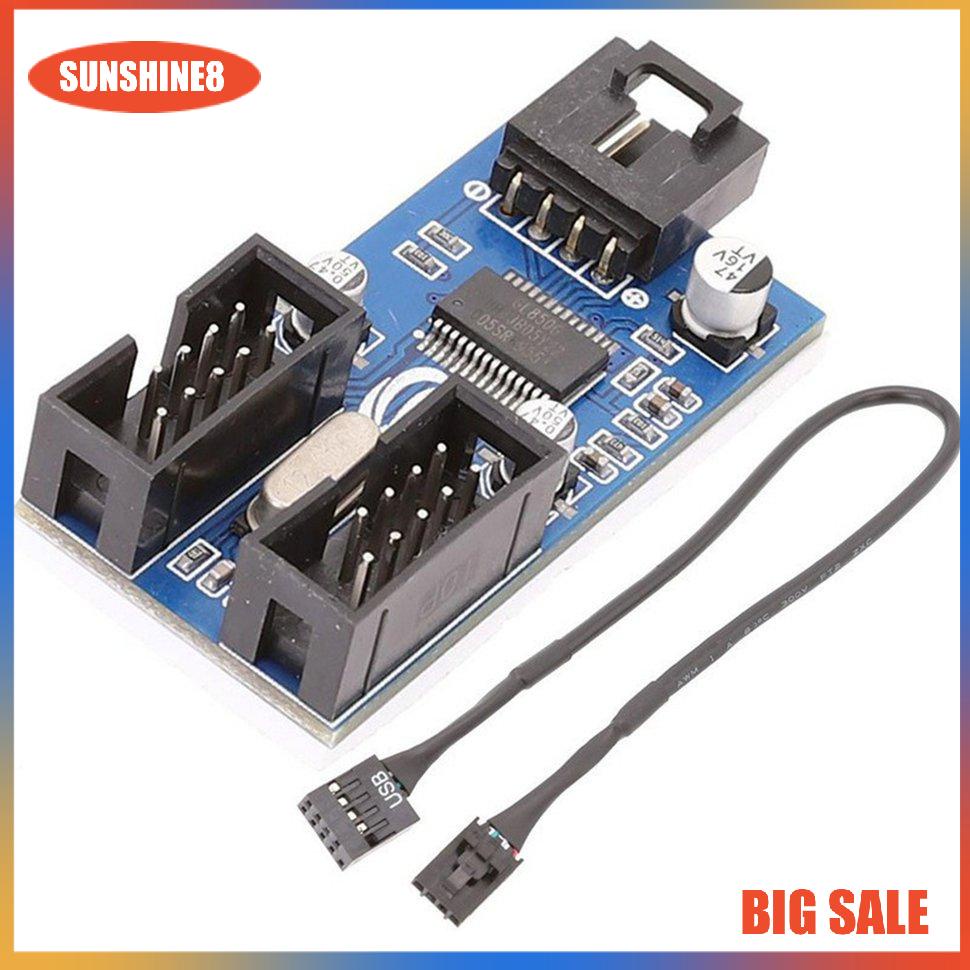 【SUN】Mainboard USB 9-pin Một trong hai cáp mở rộng USB 2.0 Bảng mạch