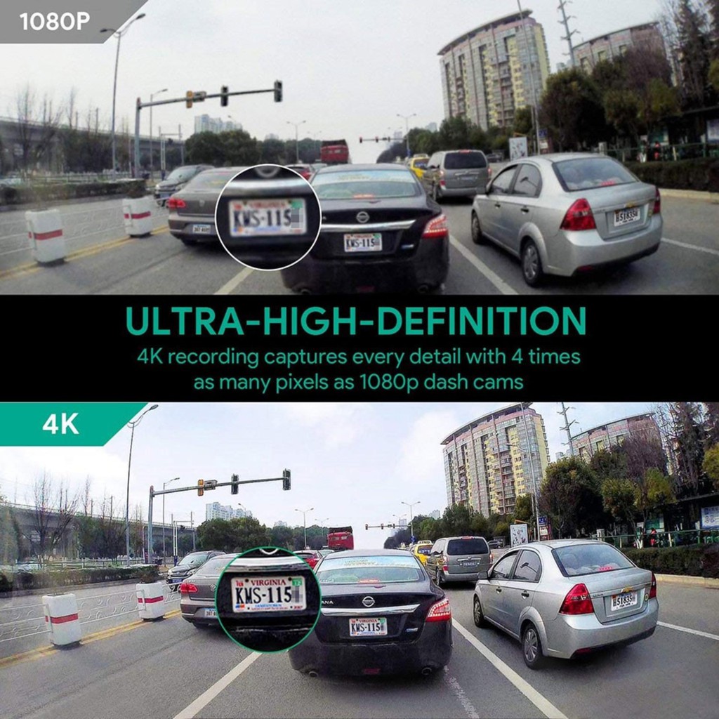 Camera Hành Trình Aukey 4K Stealth Dash Cam Kèm Cốc Sạc Xe Hơi - DR02J