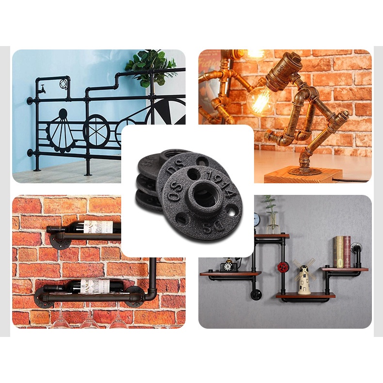 Mặt bích ống nước Gang phi 21 - 27 - 34 - 42 Phụ KIện Trang Trí Nội Thất Ống Nước