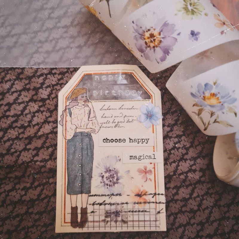 Krisna.room ♡ Washi hãng Meow Illustration- The Garden (Chiết 1 chu kì)