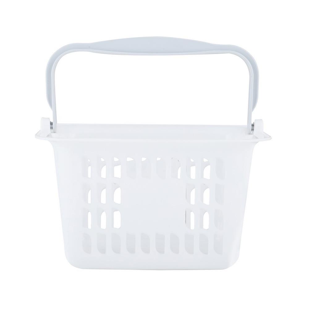 Homebase JCJ Giỏ đựng đồ nhỏ bằng nhựa có tay cầm 4117 Thái Lan W21.3xD17xH14 Cm màu trắng
