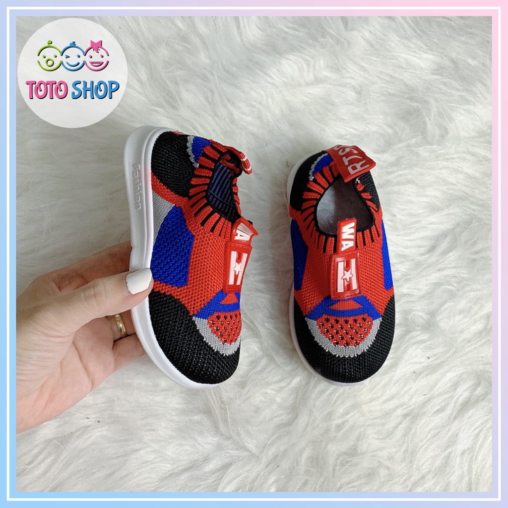 Giày thể thao Giày lười Cổ Bo Chun phối hình Cho Bé Trai 1 tuổi