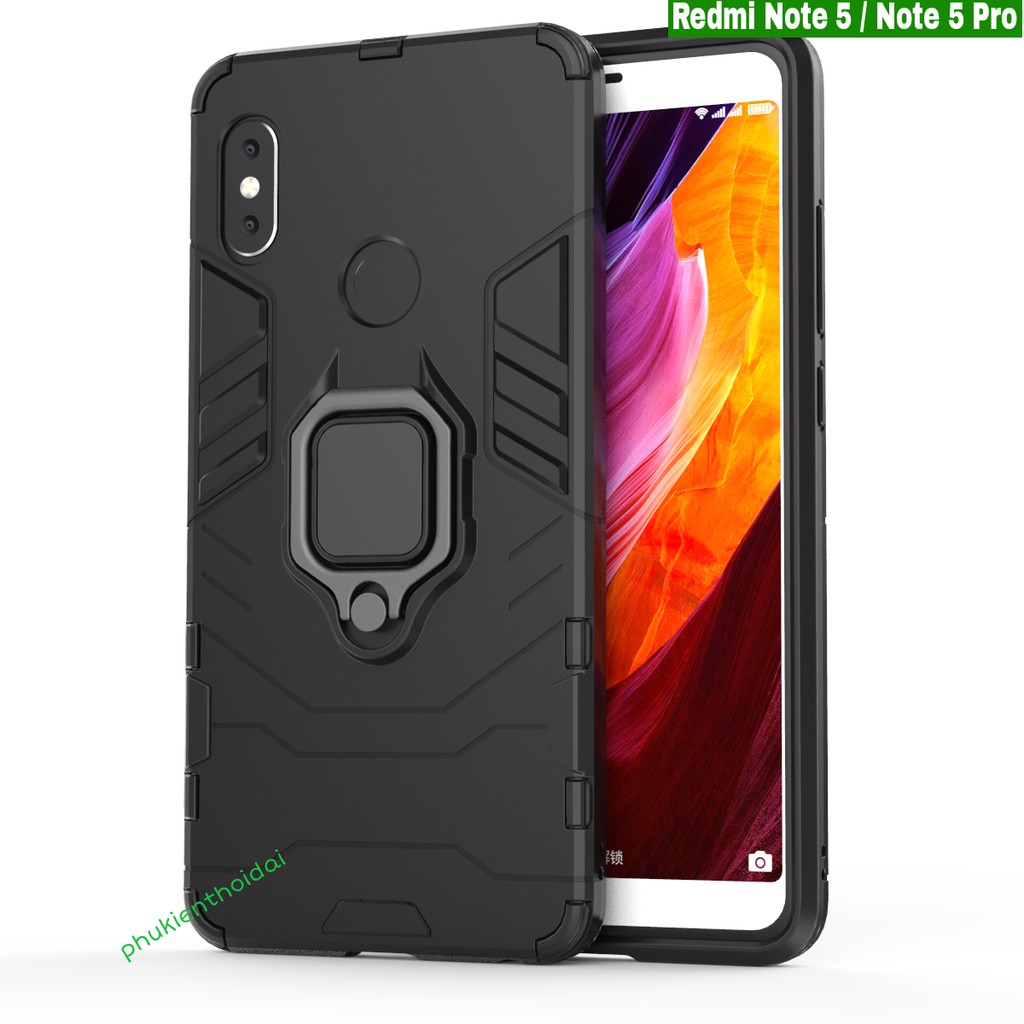 Ốp lưng Redmi Note 5 / Note 5 Pro / Note 10 Pro / Note 11 Pro Iron Man Iring chống sốc mẫu mới giá đỡ xem phim