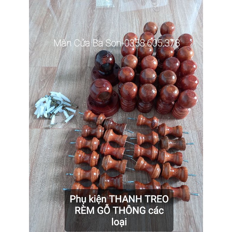 PHỤ KIỆN THANH TREO RÈM BẰNG GỖ