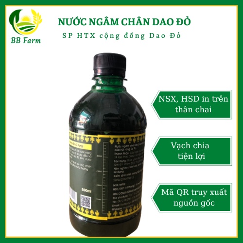 Nước ngâm chân Dao Đỏ 500ML cô đặc từ 15 loại cây thảo dược sản xuất bởi người Dao Đỏ xã Tả Phìn