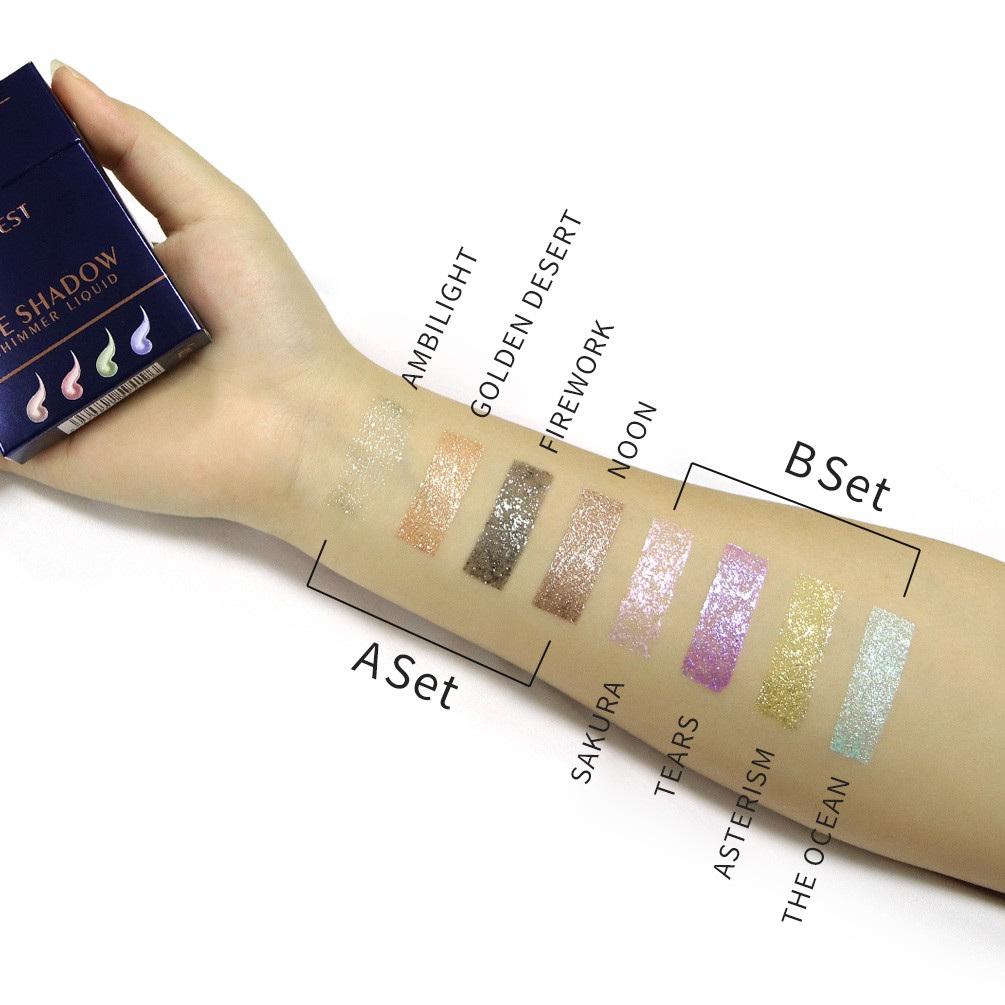 Set 4 Nhũ Mắt Qibest Dạng Lỏng Lấp Lánh Kháng Nước 46g （4pcs） | BigBuy360 - bigbuy360.vn