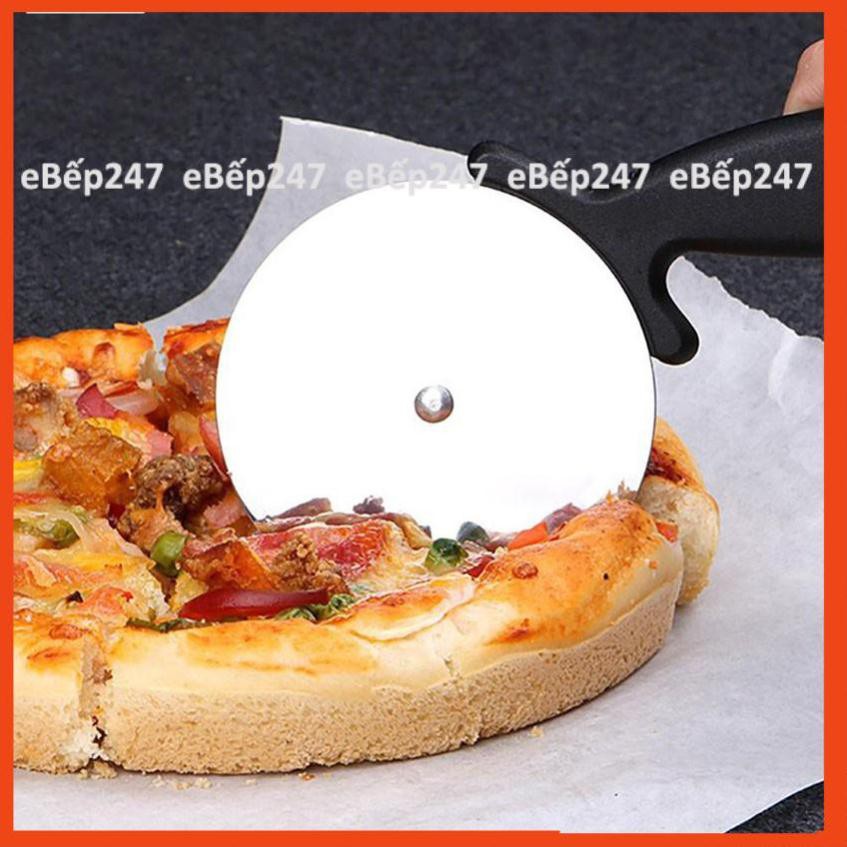 [Siêu rẻ+Freeship] Dao cắt bánh Pizza lưỡi tròn xoay cao cấp bằng thép không gỉ siêu bền - eBếp247