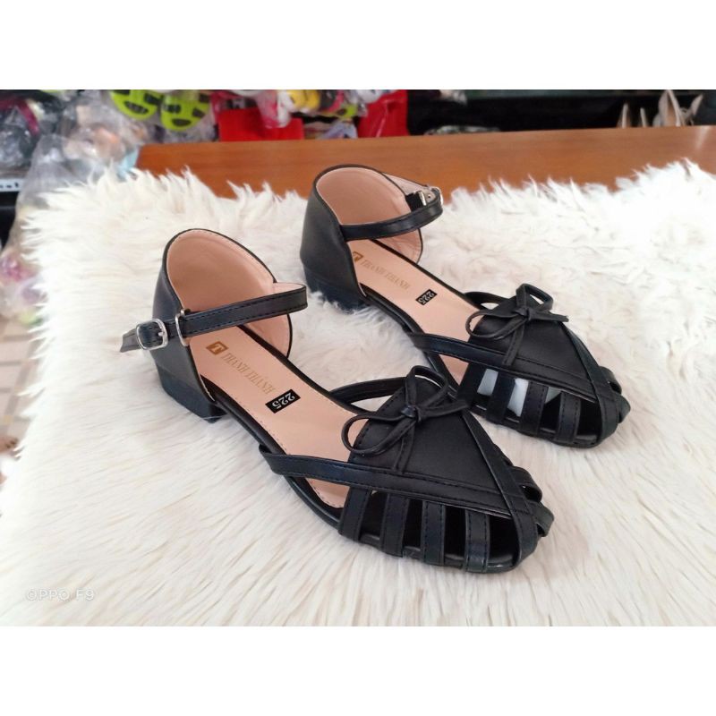 Sandal rọ nơ MAILIAA mã TG gót 2 phân da mềm đi êm