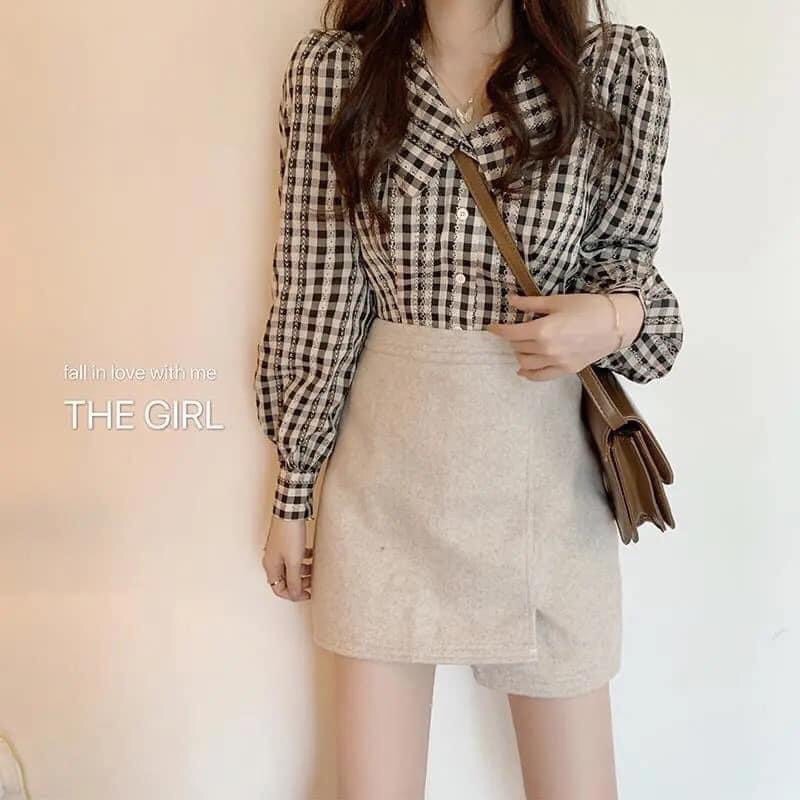 [Mã WASTUP giảm 10% tối đa 30K đơn 99K] ⚡️BÁN SỈ⚡️Áo sơ mi kẻ đen trắng dáng ngắn | BigBuy360 - bigbuy360.vn