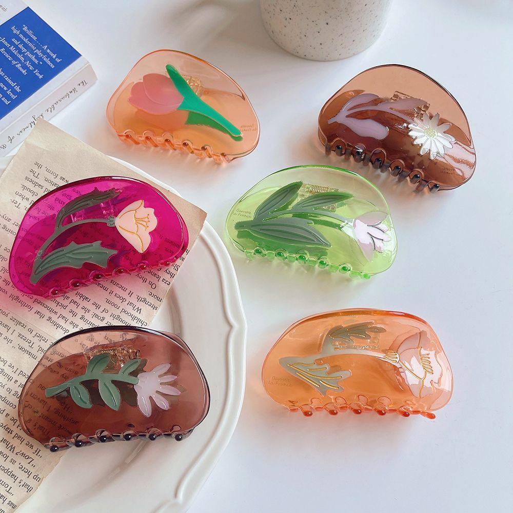 Kẹp Tóc Hình Hoa Tulip / Cá Mập Dễ Thương Phong Cách Hàn Quốc Cho Nữ