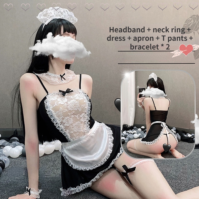Herbe's Secret 【Ready Stock】Bộ Đồ Lót Hóa Trang Cô Hầu Gái Quyến Rũ Lingerie Cosplay Sexy Uniform Temptation Maid Suit | BigBuy360 - bigbuy360.vn