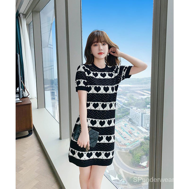 SPSummer 2021 summer fashion knitted knitted silk dress for women