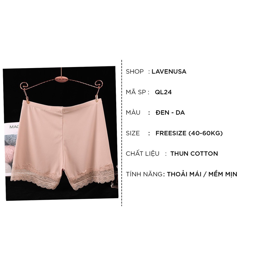 Quần lót nữ mặc váy viền ren chất liệu co giãn thoải mái QL24