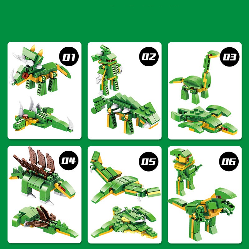 Đồ chơi Lắp ráp Rồng Xanh 12 in 1 - Panlos 633018 Green Dragon - Xếp hình thông minh - Đồ chơi trí tuệ