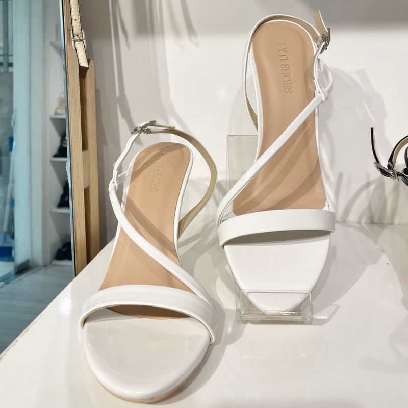 Sandal quai xéo gót mảnh g124 form nhỏ