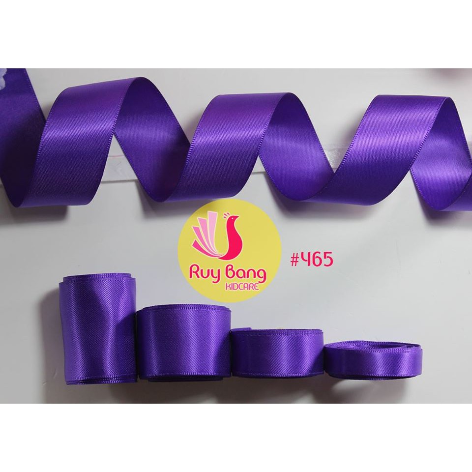 Ruy băng satin ❤️FREESHIP❤️ ruy băng lụa tone tím ( cuộn 5m)