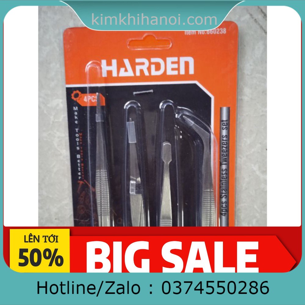 BỘ DỤNG CỤ GẮP LINH KIỆN 4 CHI TIẾT HARDEN