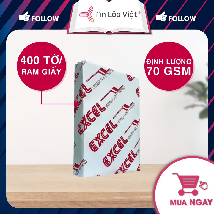 Giấy A5 Excel 70 gsm - Eco 400 tờ/ram, Tiết kiệm chi phí, thân thiện môi trường