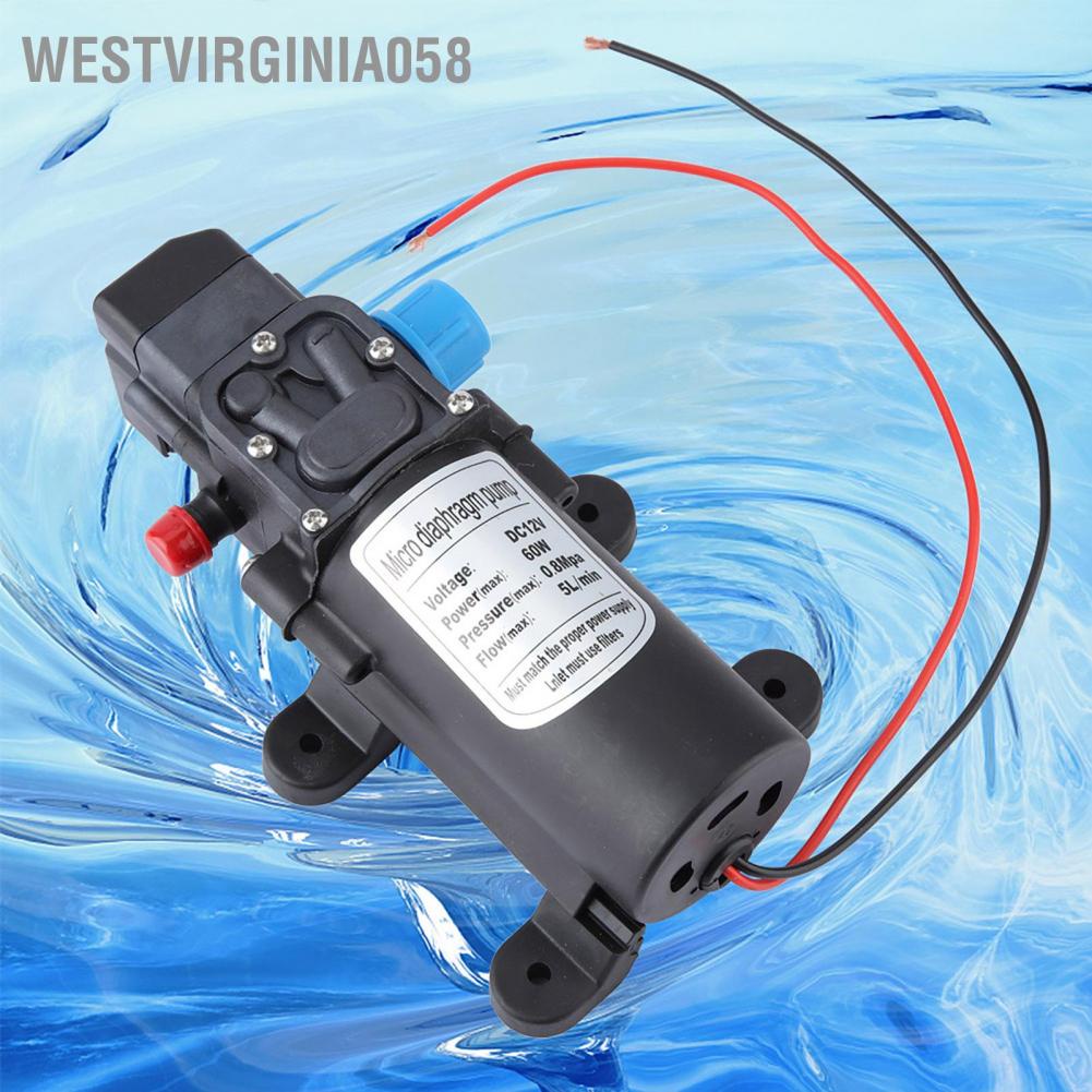 Westvirginia058 Westvirginia058 Máy bơm màng điện vi mô 12V 60W nước có công tắc áp suất