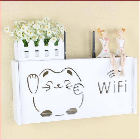 Hộp kệ modem Wifi họa tiết con Mèo - IG345