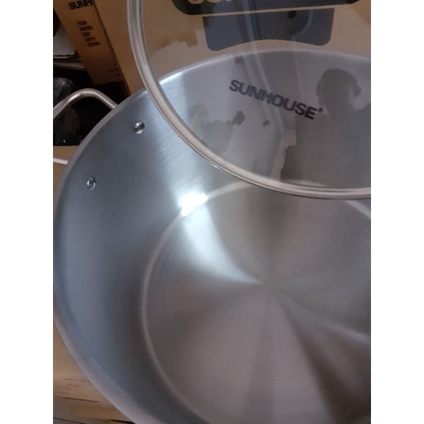 NỒI LUỘC GÀ 1 ĐÁY SUNHOUSE INOX 32 Cm