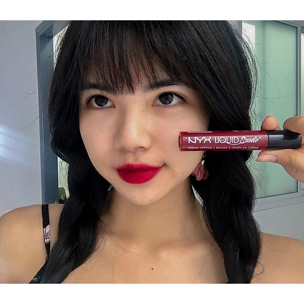 Son kem lì NYX Liquid Suede Cream Lipstick 03 Cherry Skies