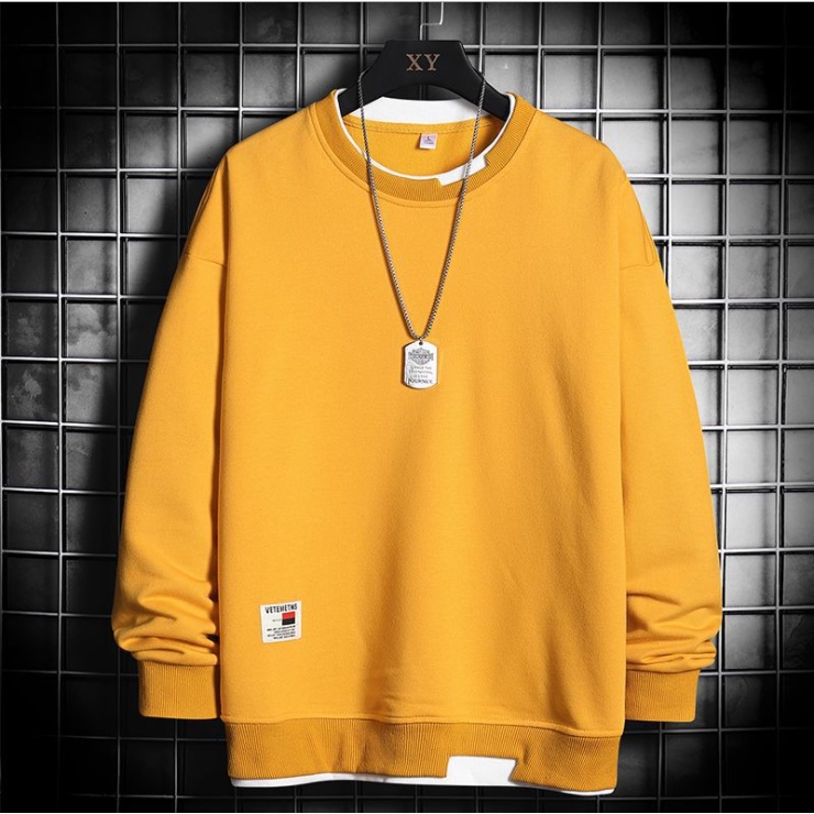 Áo thun cổ tròn dài tay giả 2 chiếc thời trang thu đông 2022