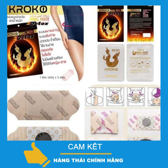 Miếng Dán Tan Mỡ Bụng Thải Độc Kroko Thái Lan