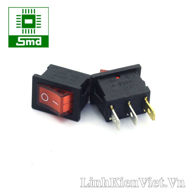 Công tắc bập bênh 2 chân 3 chân 3 Chế Độ ON-OFF-ON KCD1-101 KCD1 101 103 104 KCD2 105 KCD3 KCD4 KCD1-11 3A 5A 16A 250