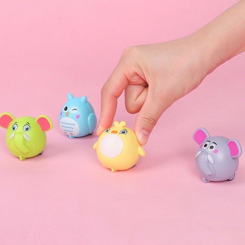 Đồ chơi Thú chạy đà đà siêu dễ thương chất liệu nhựa ABS cao cấp cho bé - Đồ chơi xe chạy đà mini hình thú