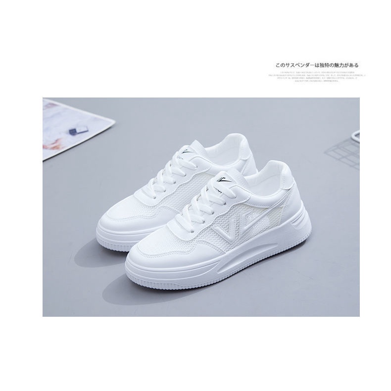 Giày sneaker phối lưới thoáng khí thời trang thích hợp cho nữ