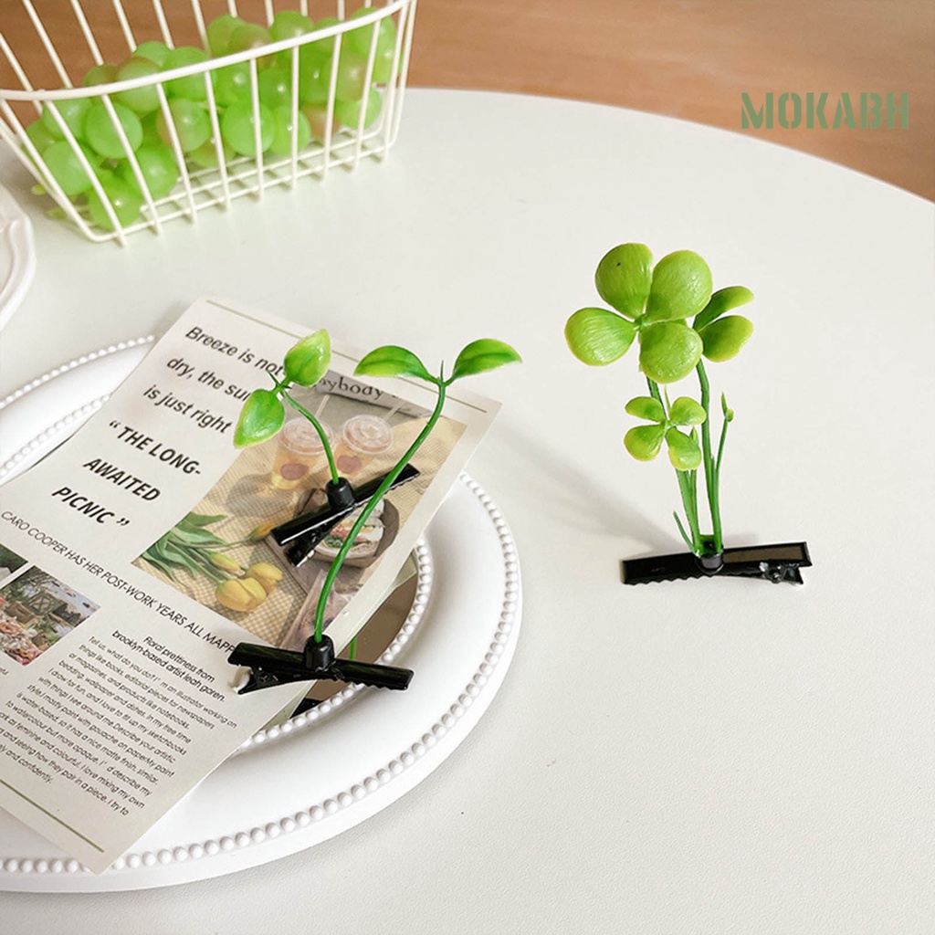 Kẹp Tóc Hình Hạt Đậu Mini Chống Trượt Cho Bé Gái