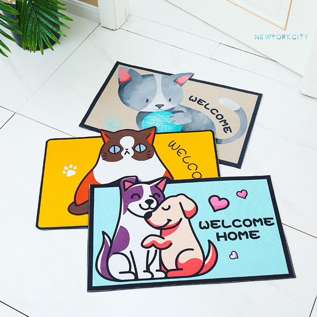 Thảm lót sàn Polyester Siêu Thấm Hút In Họa Tiết Hoạt Hình Dễ Thương Thoải Mái Cho Phòng Ngủ