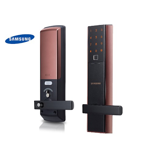 Khóa cửa điện tử có tay cầm Samsung SHP-DH538MC/EN  - cam kết chính hãng