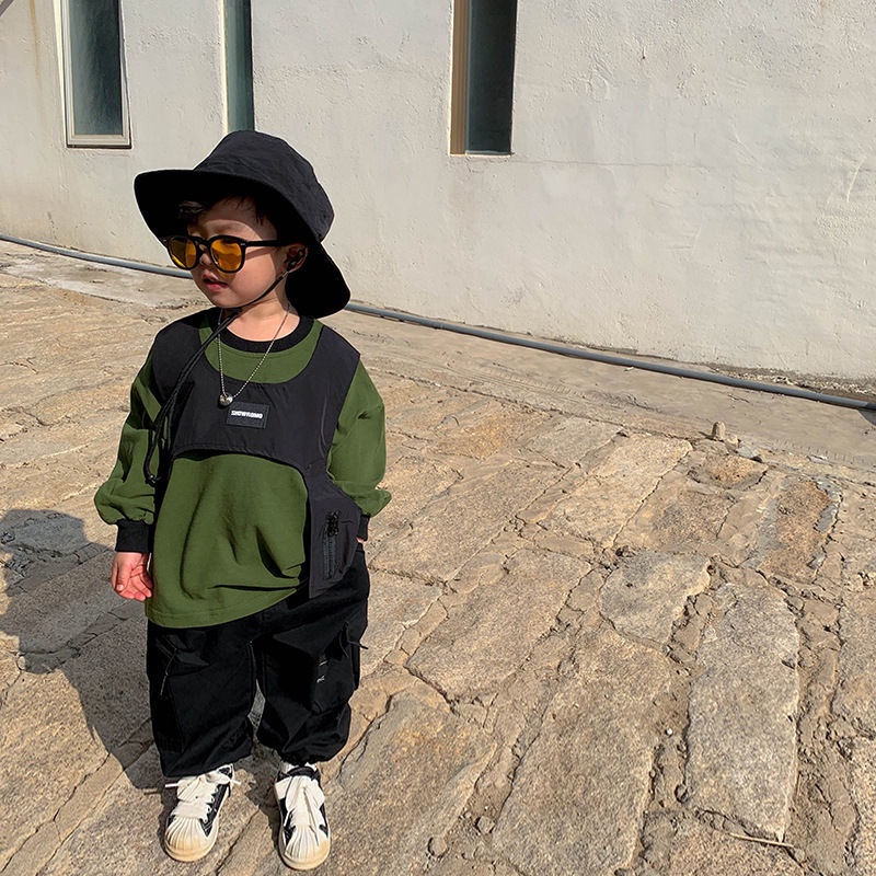 [Babycat] Hàng Có Sẵn Quần Yếm Dáng Rộng Phong Cách Hàn Quốc Nhật Bản Thường Ngày Dành Cho Bé Trai