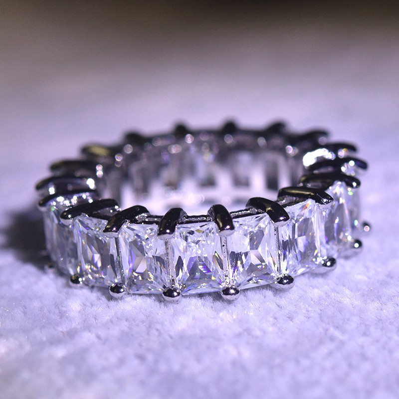 Nhẫn kim cương bạc 925 thời trang cho nữ