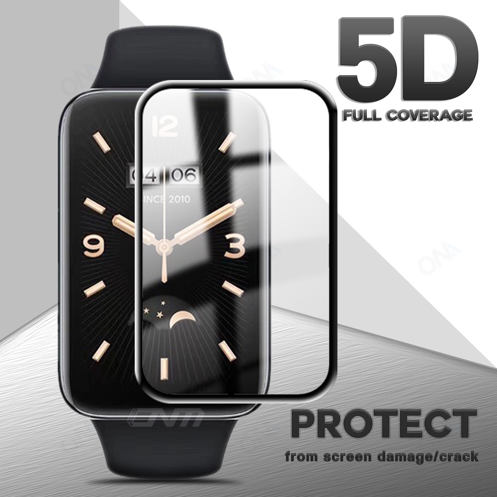 Miếng Dán 5D Bảo Vệ Màn Hình Đồng Hồ Thông Minh Xiaomi Mi Band 7 Pro Miband 8 7 6 5 4