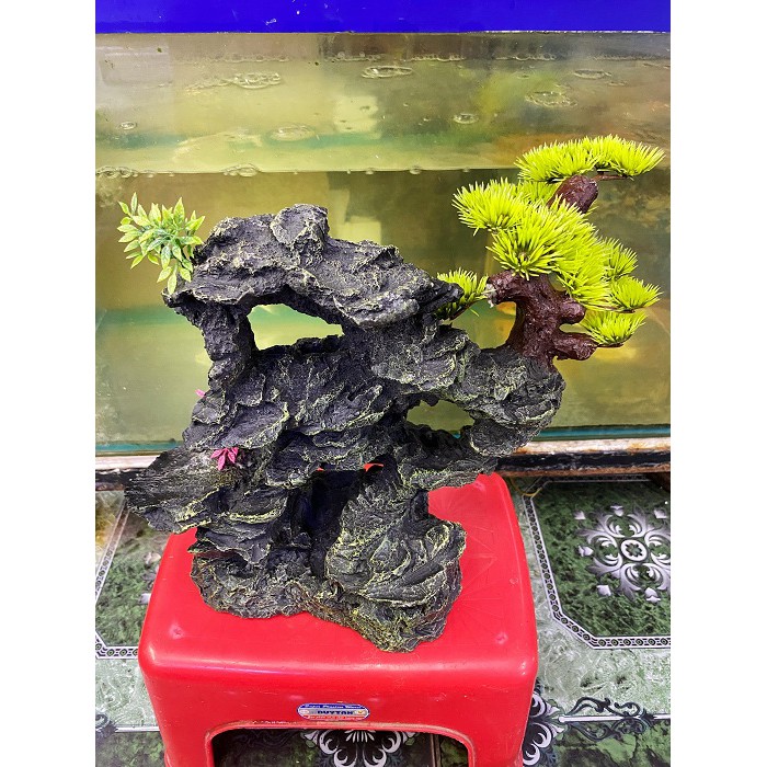 TIỂU CẢNH TRANG TRÍ HỒ CÁ NON BỘ 20X8X26CM