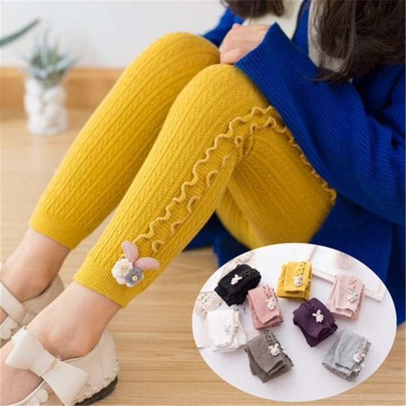 Quần Tất Cotton Chống Dầu Dễ Thương Cho Bé Gái 0-6 Tuổi