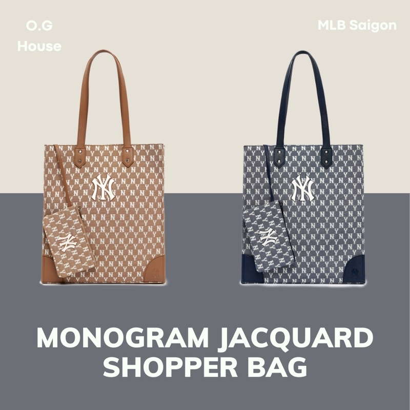 Túi MLB ▫️Chính hãng▫️Túi monogram jacquard shopper bag