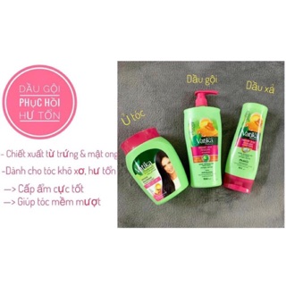 Bộ gội xả Vatika phục hồi hư tổn 400ML - chiết xuất trứng & mật ong