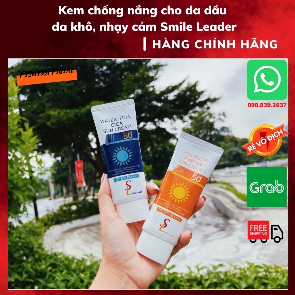Kem chống nắng cho da dầu, da khô, nhạy cảm Hàn Quốc, SunCream SPF 50 60ml