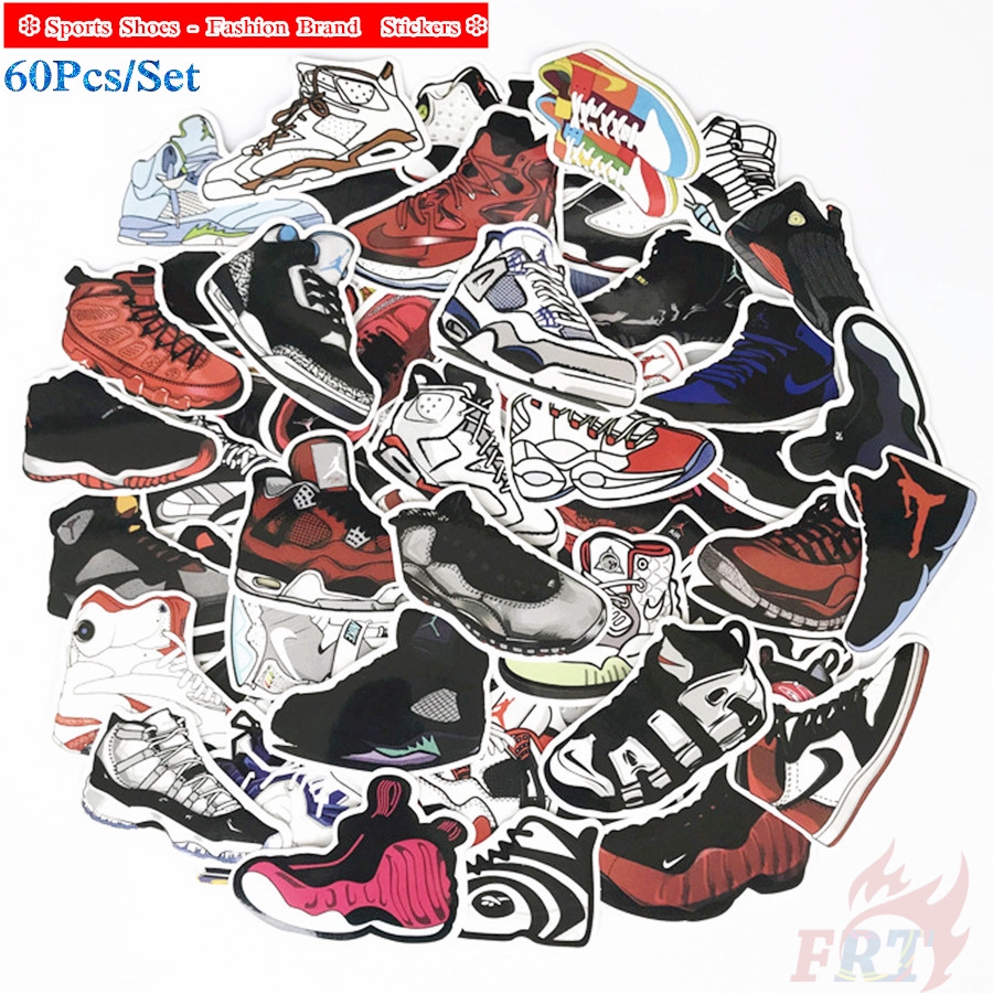 ❉ Sports Shoes - Fashion Brand Series 02 Stickers ❉ 60Pcs/Set DIY Luggage Laptop Skateboard Doodle Stickers