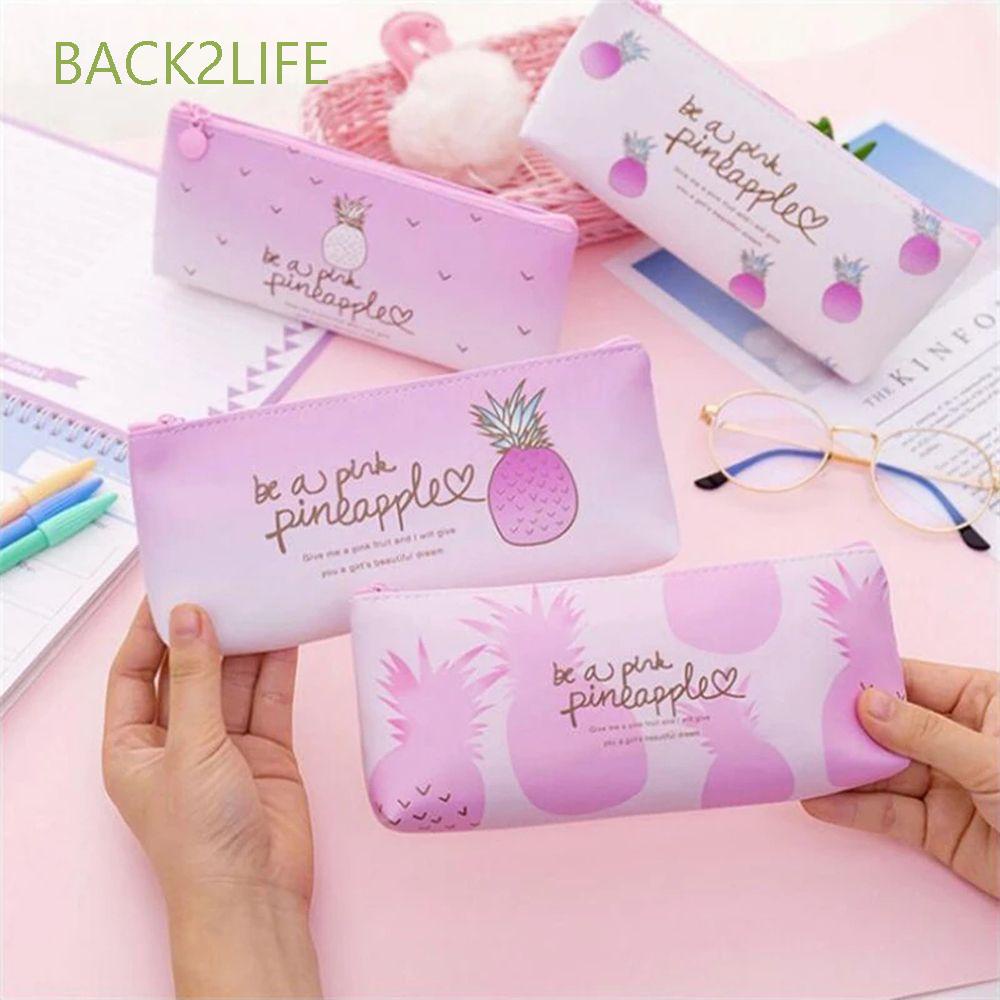 Túi đựng bút chì bằng PU chống thấm nước in họa tiết hoạt hình dễ thương cho bé BACK2LIFE