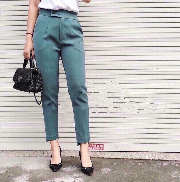 [AN MỘC] Quần Bagy lệch ống 4 màu cho nữ