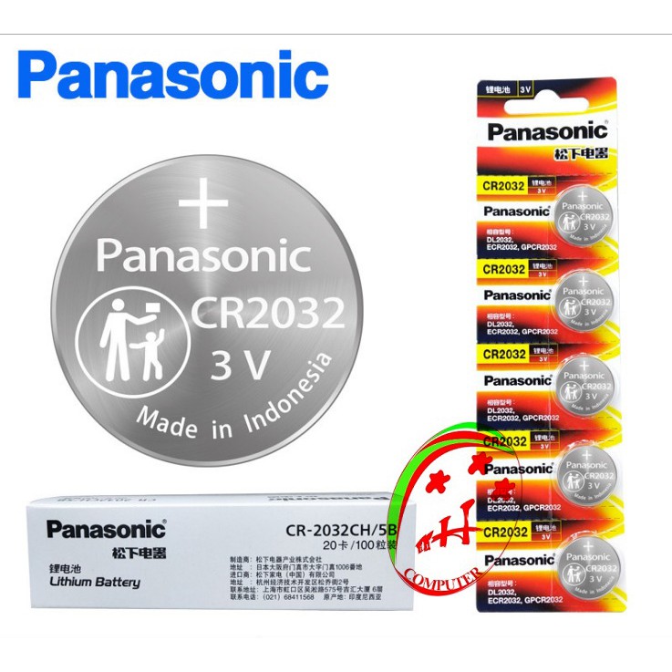 Pin Cmos Panasonic CR2032 lithium 3V Cho máy tính bàn,Remote xe hơi,..