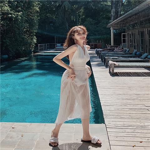 Bộ Đồ Bơi Che Phủ Bụng Phong Cách Hàn Quốc Gợi Cảm Thời Trang Mùa Xuân Cho Nữ